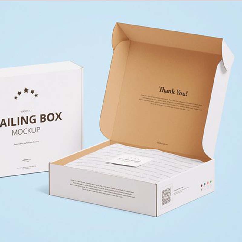 Cultural & Creative Minimalist Pure White General Shipping Box Mailer Box - Custom paper box product image