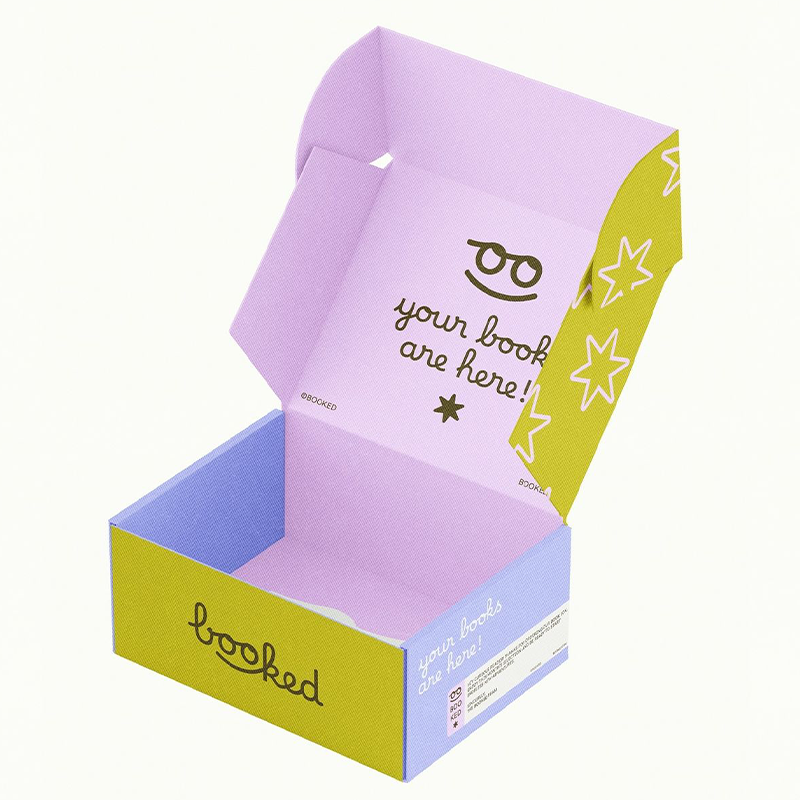 Cultural & Creative Macaron Color-Blocked Book Shipping Box Mailer Box - Custom paper box product image