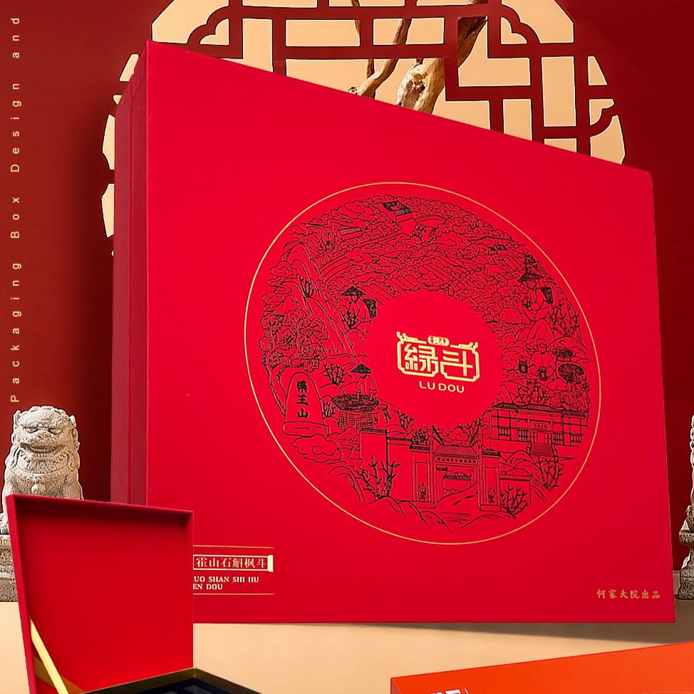 Red Customized magnetic hard box - Custom Paper Packaging Box