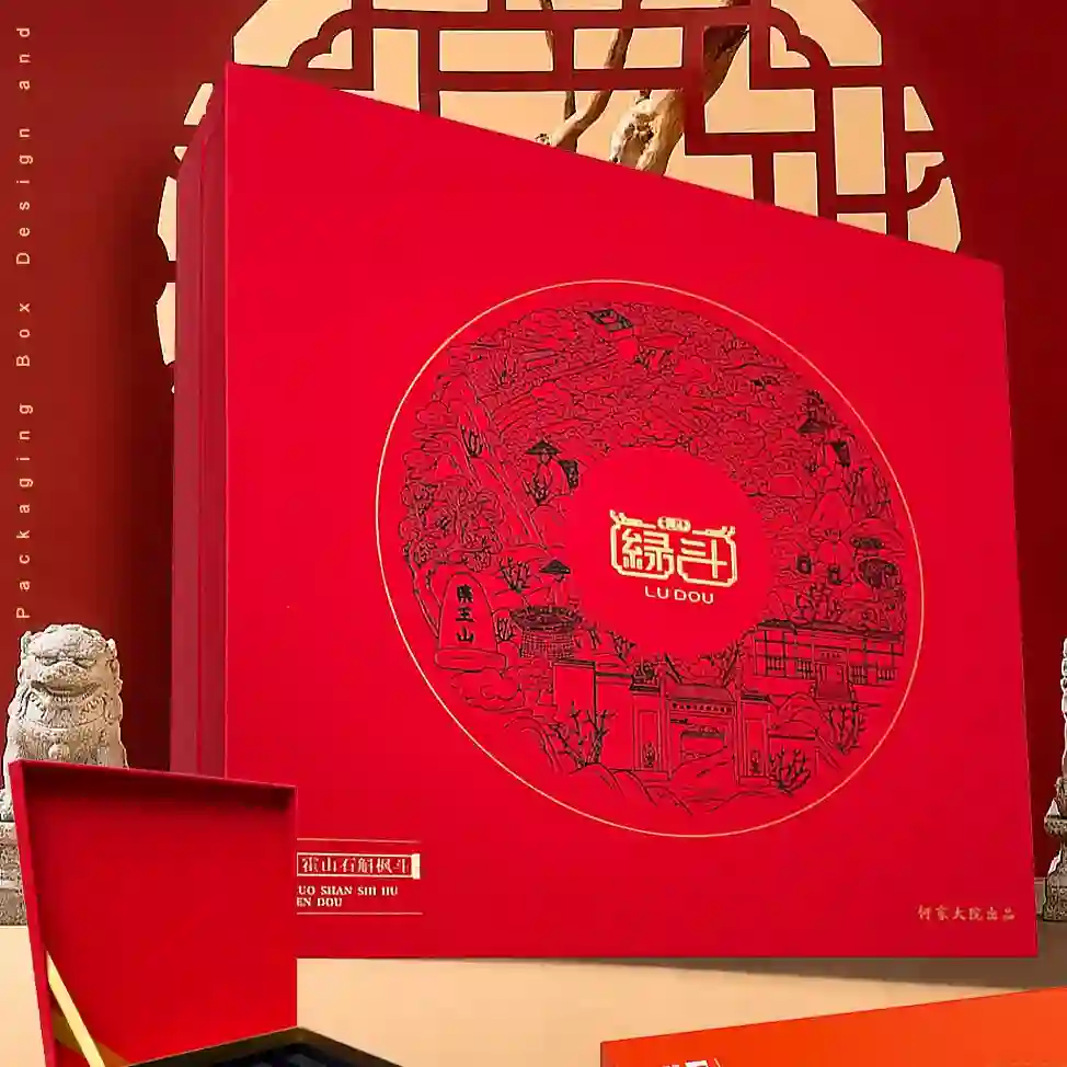 Red Customized magnetic hard box - Custom Paper Packaging Box