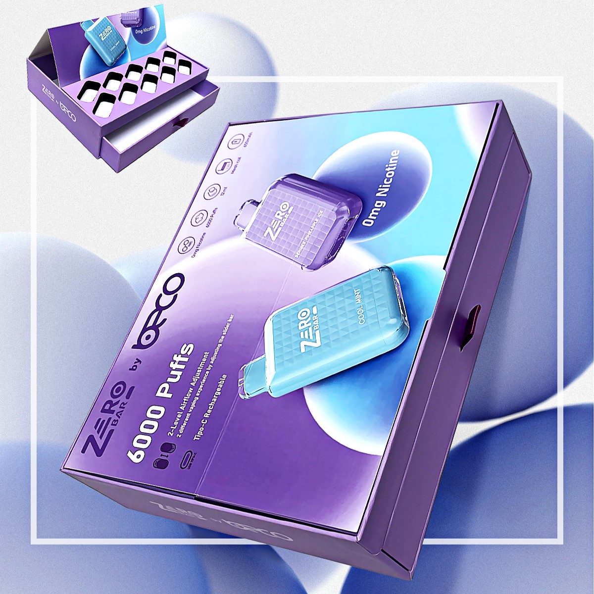 Blue-purple Customize a unique box - Custom Paper Packaging Box
