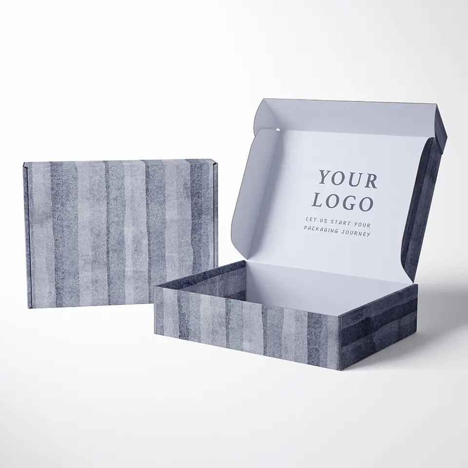 Grey corrugated cardboard box - Custom paper box product image