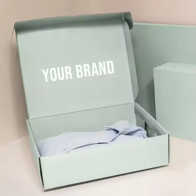 Custom paper packaging boxes for apparel industry - premium brand clothing packaging solutions
