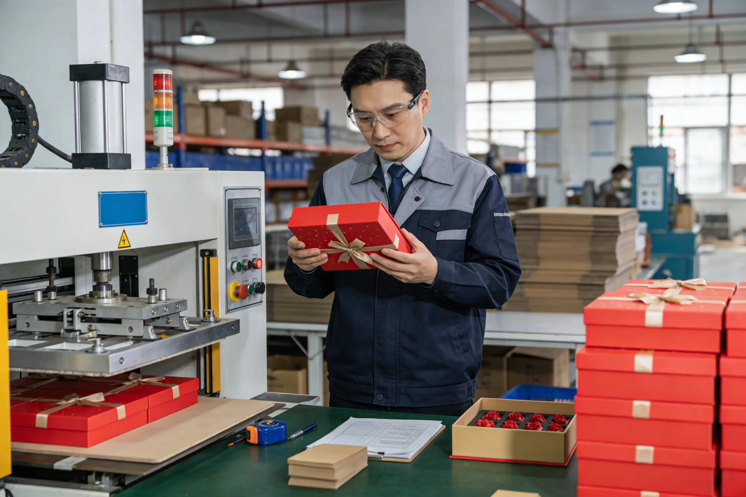 On-site Quality Inspection during Paper Packaging Manufacturing